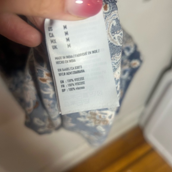 American Eagle Outfitters Blue and Pink Patterned Dress - Picture 6 of 7